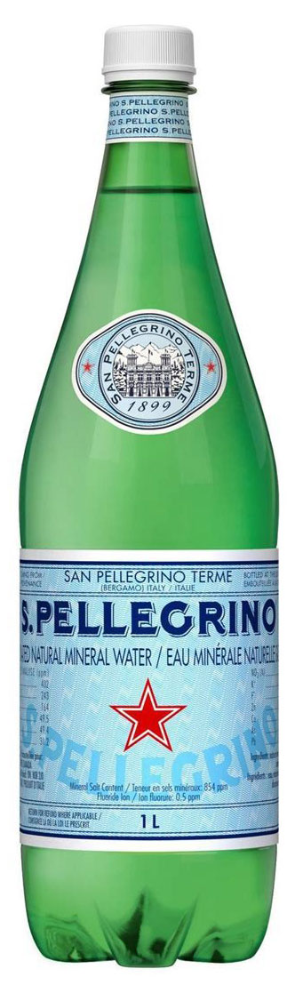 Вода минеральная S.Pellegrinо газированная Италия, 1 л