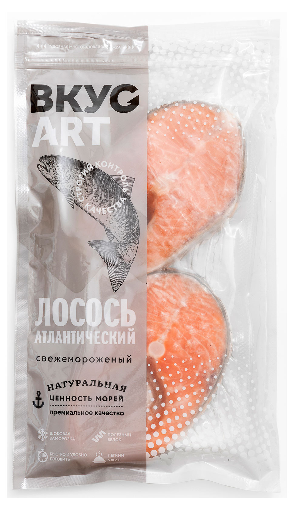 Лосось замороженный Вкус Арт стейк, 500 г