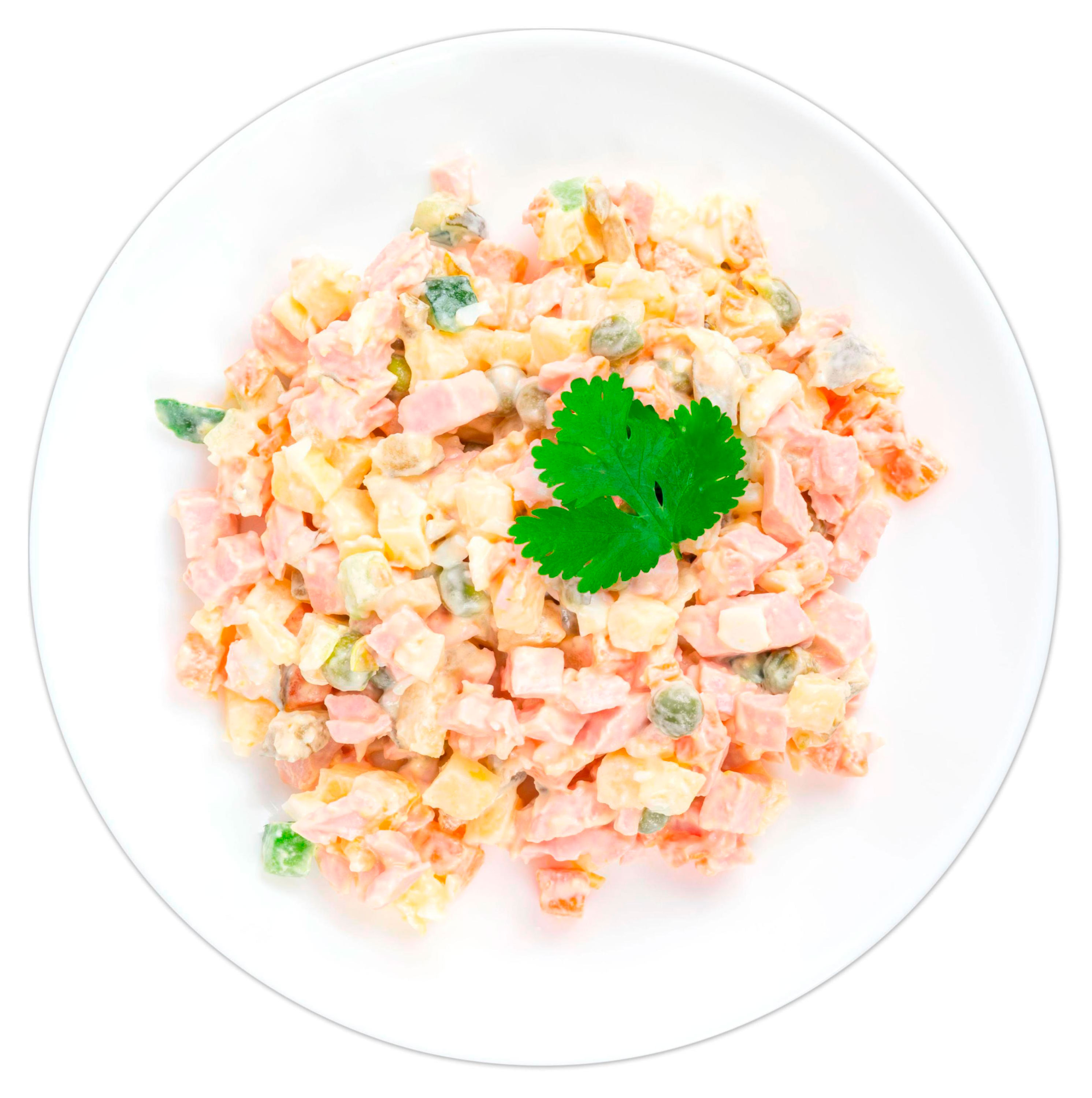 Салат Оливье с курицей, вес