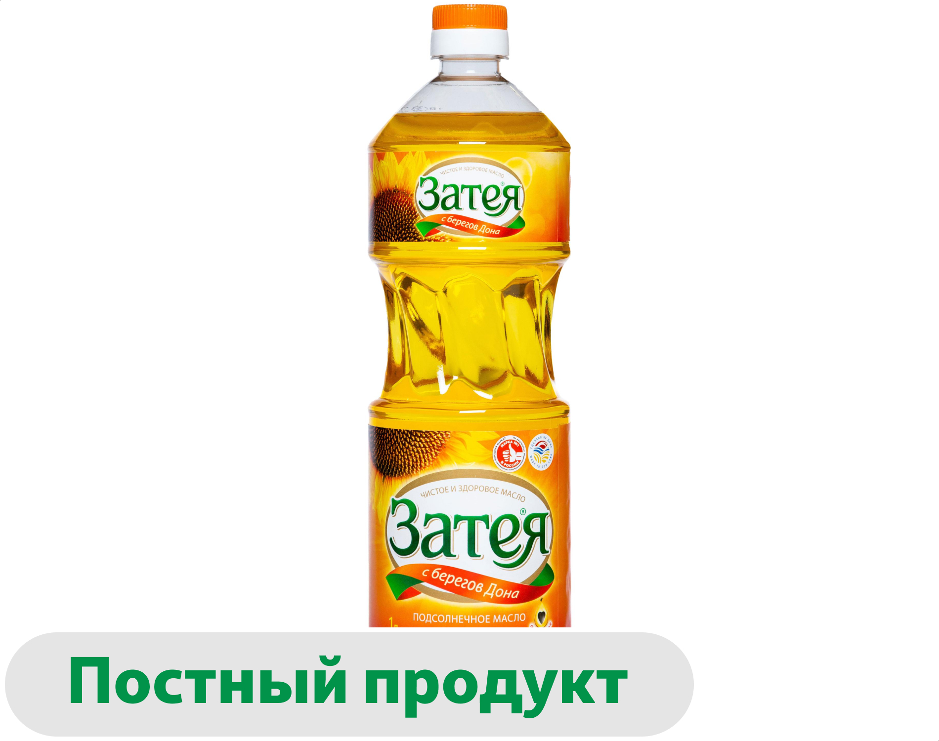Масло подсолнечное Затея нерафинированное, 1 л