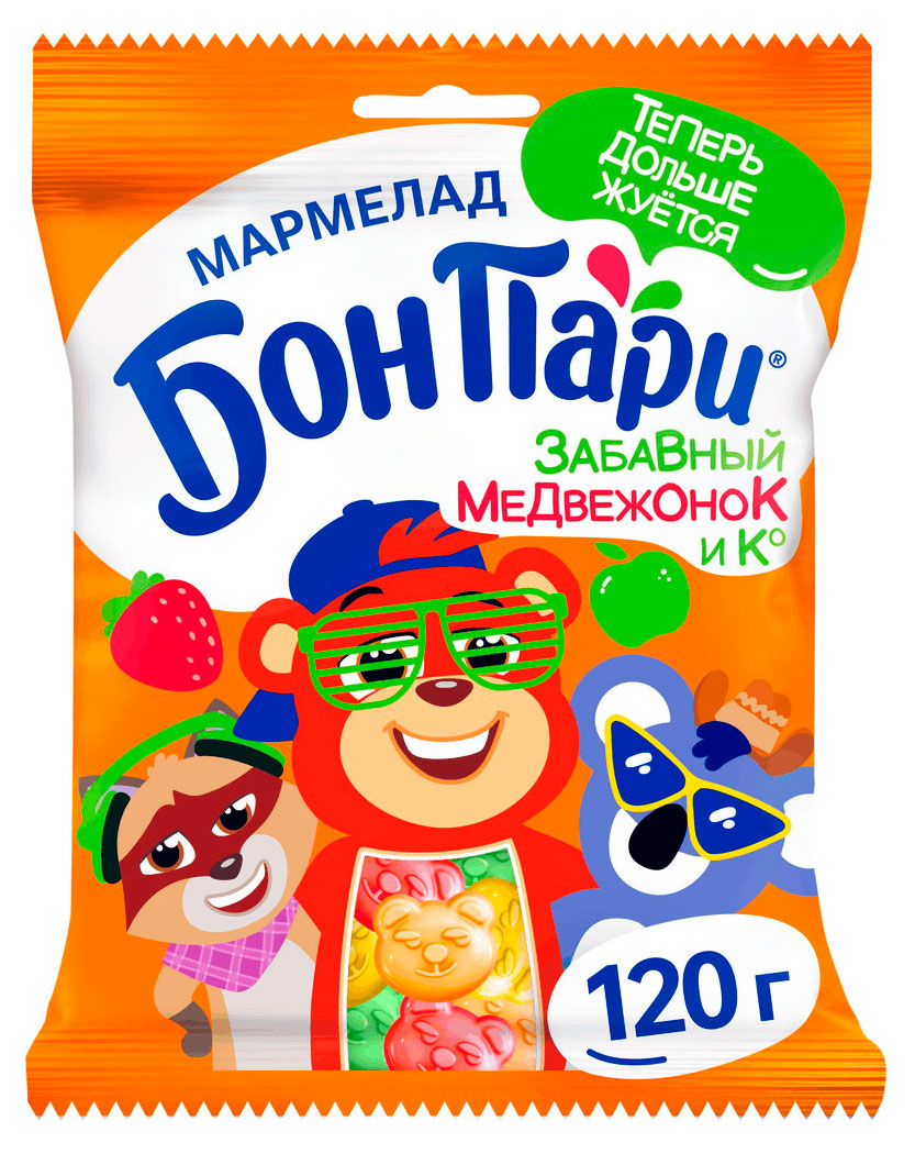 Мармелад жевательный Бон Пари Забавный медвежонок, 120 г
