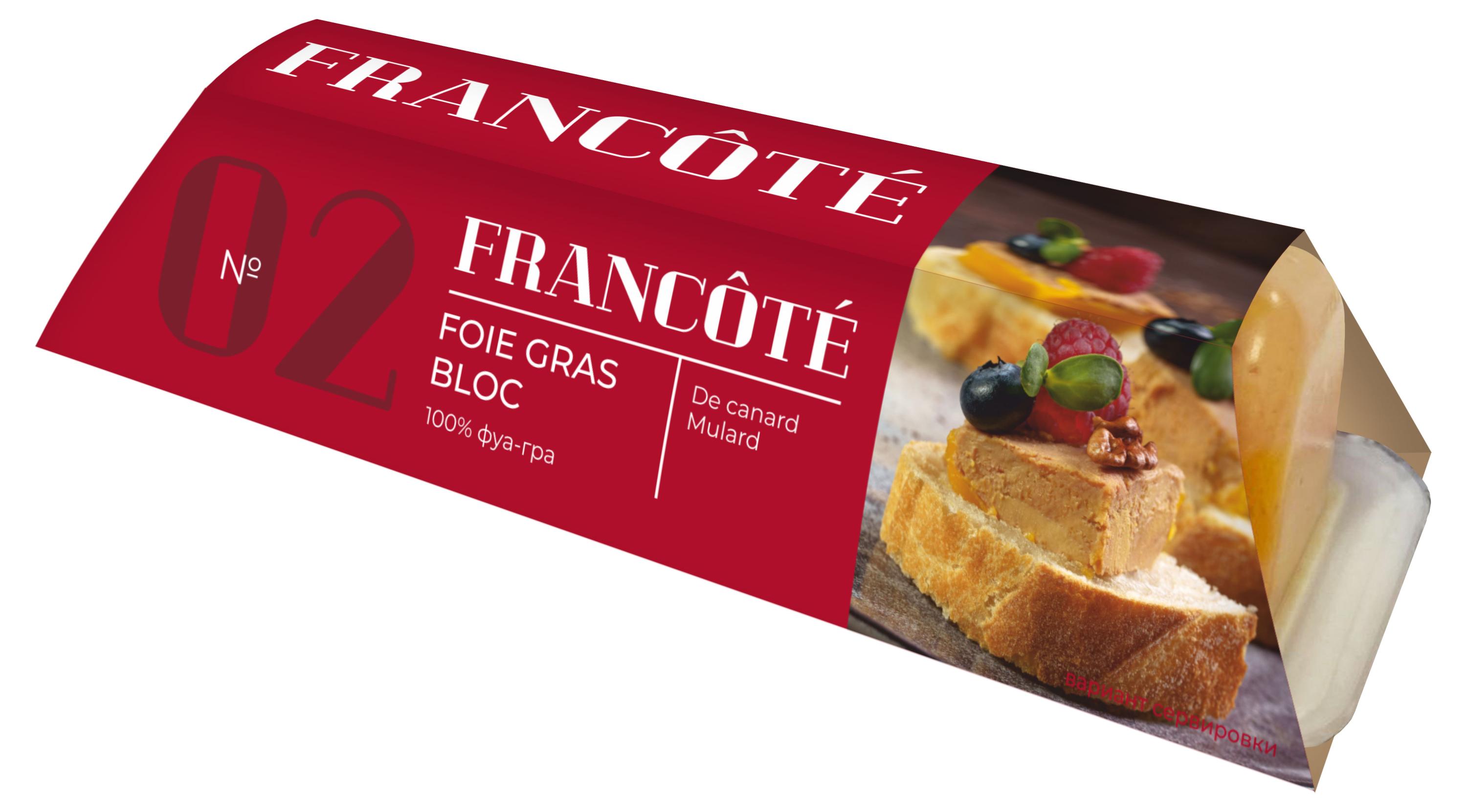 Фуа-гра утиная Галерея Вкуса Francote с коньяком блок, 85 г