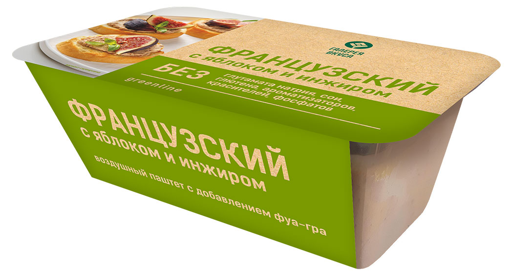 Паштет из печени птиц Галерея Вкуса Французский яблоко инжир охлажденный, 146 г