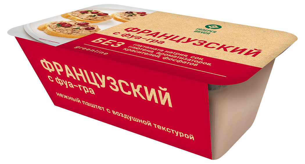 Паштет из печени птиц Галерея Вкуса Французский с Фуа-гра охлажденный, 146 г