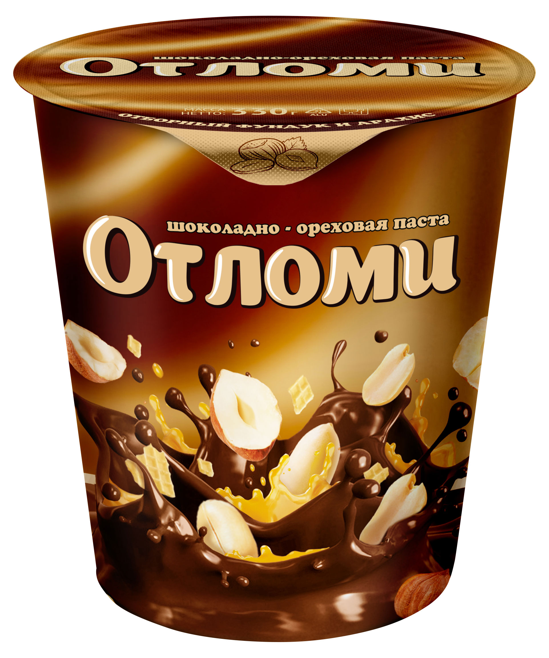 Паста шоколадно-ореховая АККОНД отломи, 330 г