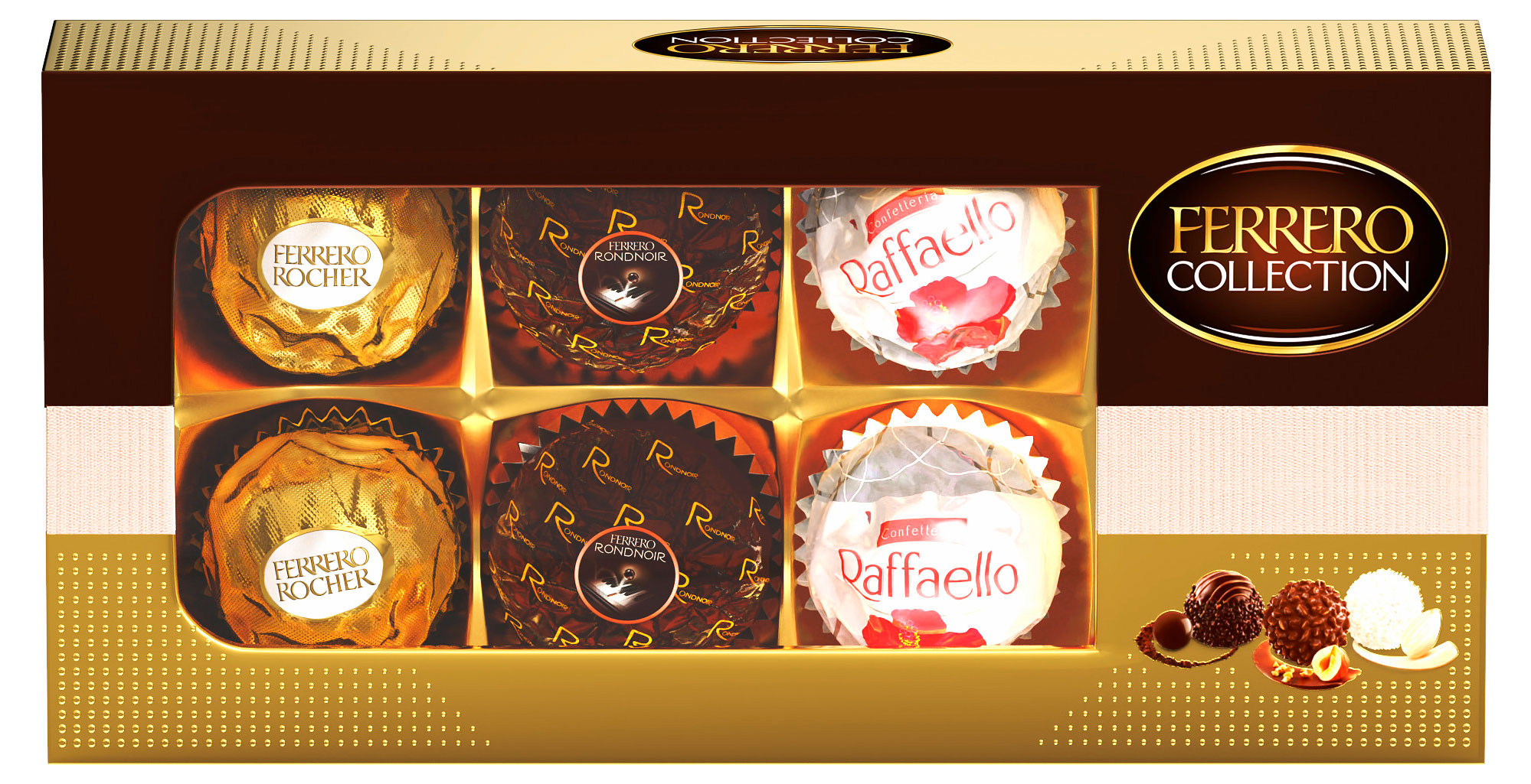 Конфеты шоколадные FERRERO Collection ассорти, 64,8 г