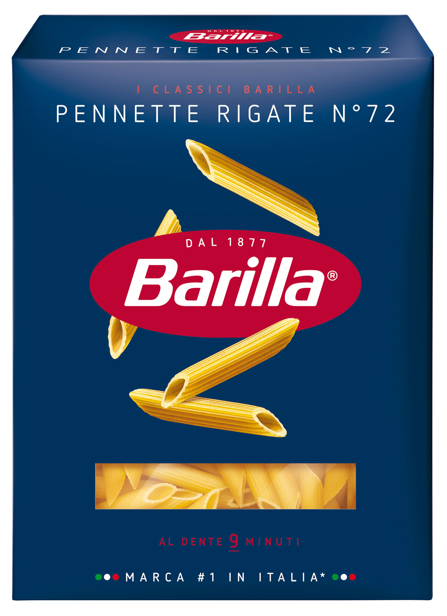 Макаронные изделия Barilla Пеннетте Ригате 72 из твердых сортов пшеницы, 450 г
