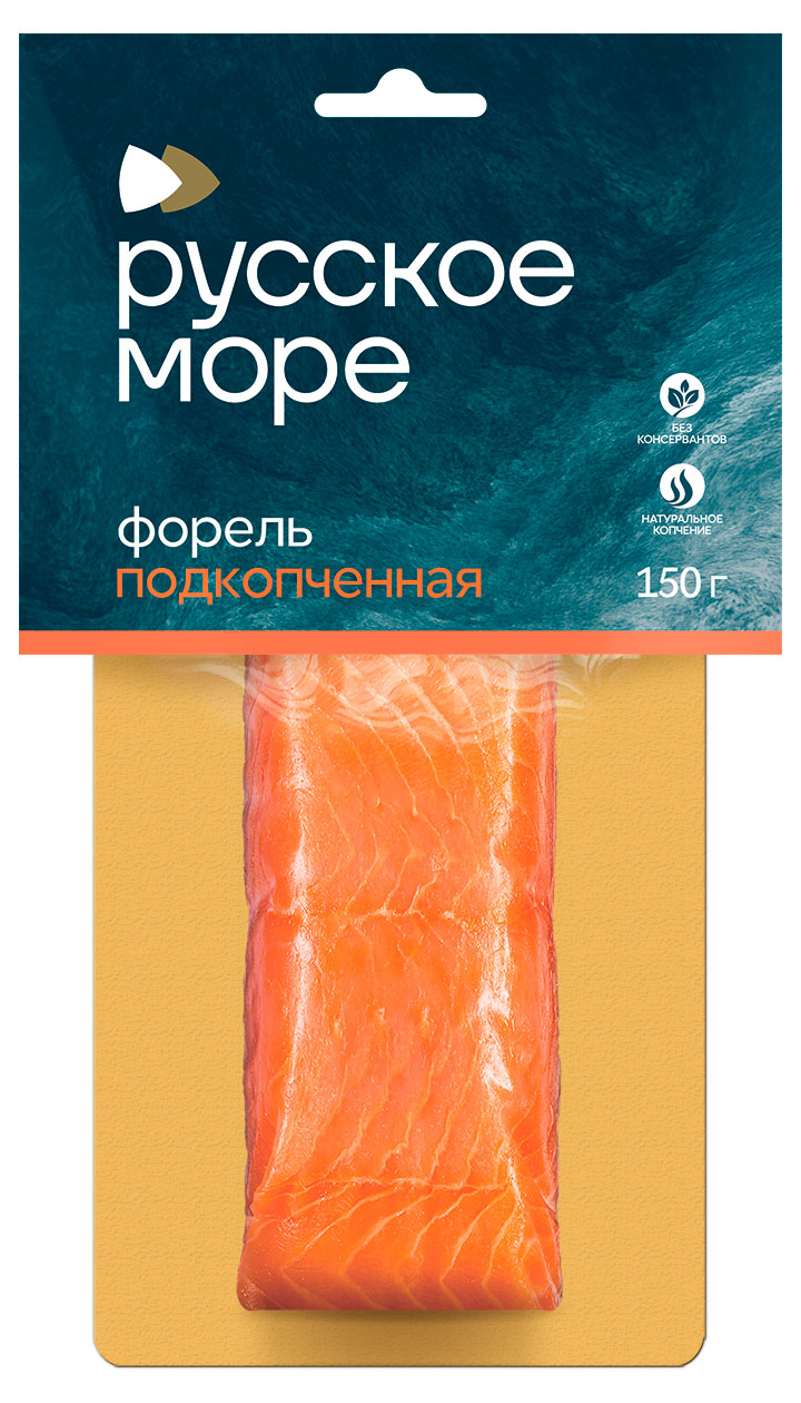Форель подкопченная Русское море филе-кусок, 150 г