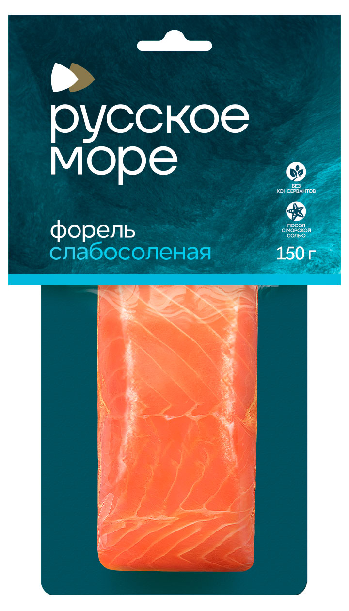 Форель слабосоленая Русское море филе-кусок, 150 г