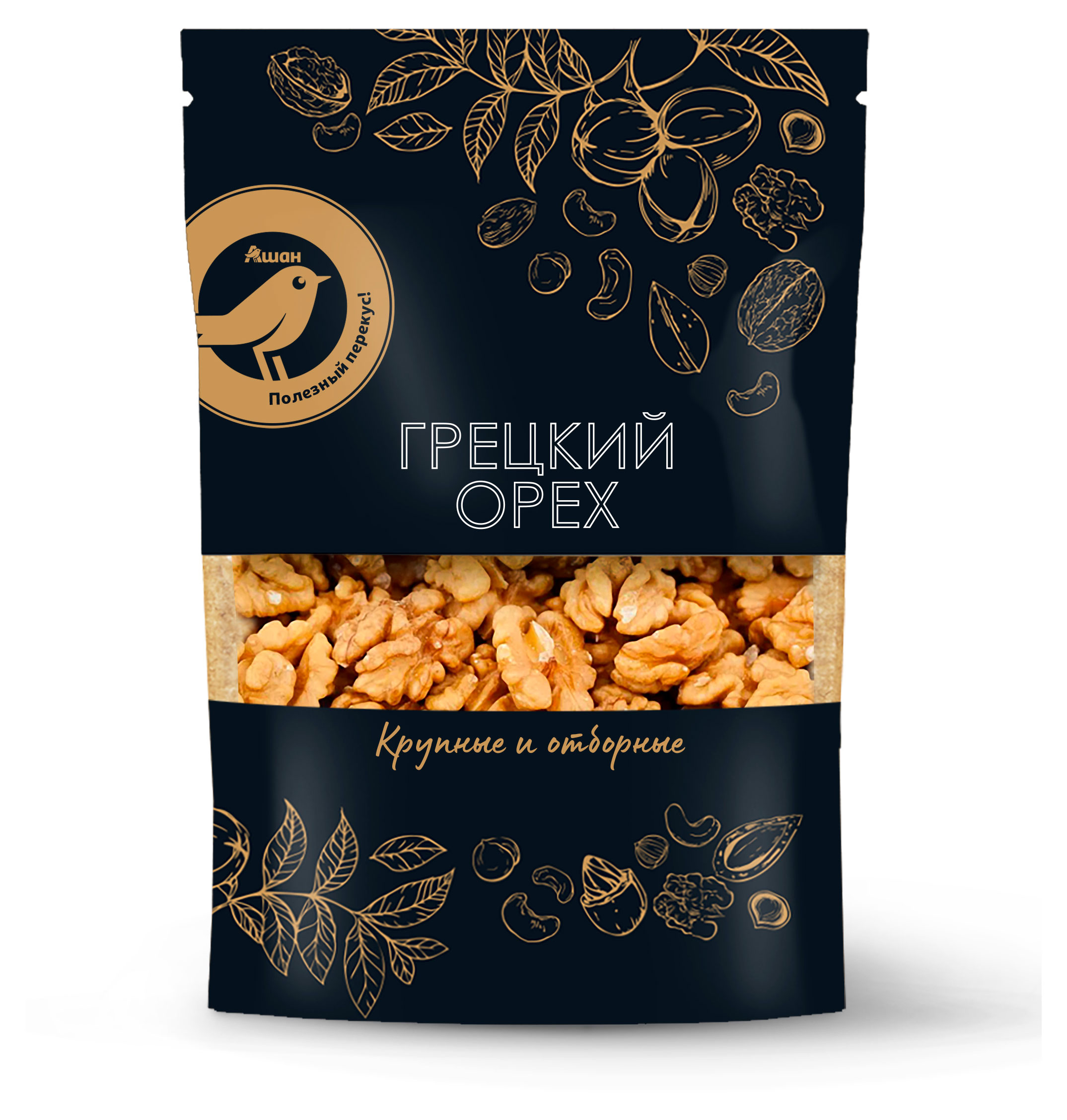 Грецкий орех АШАН Золотая птица, 100 г