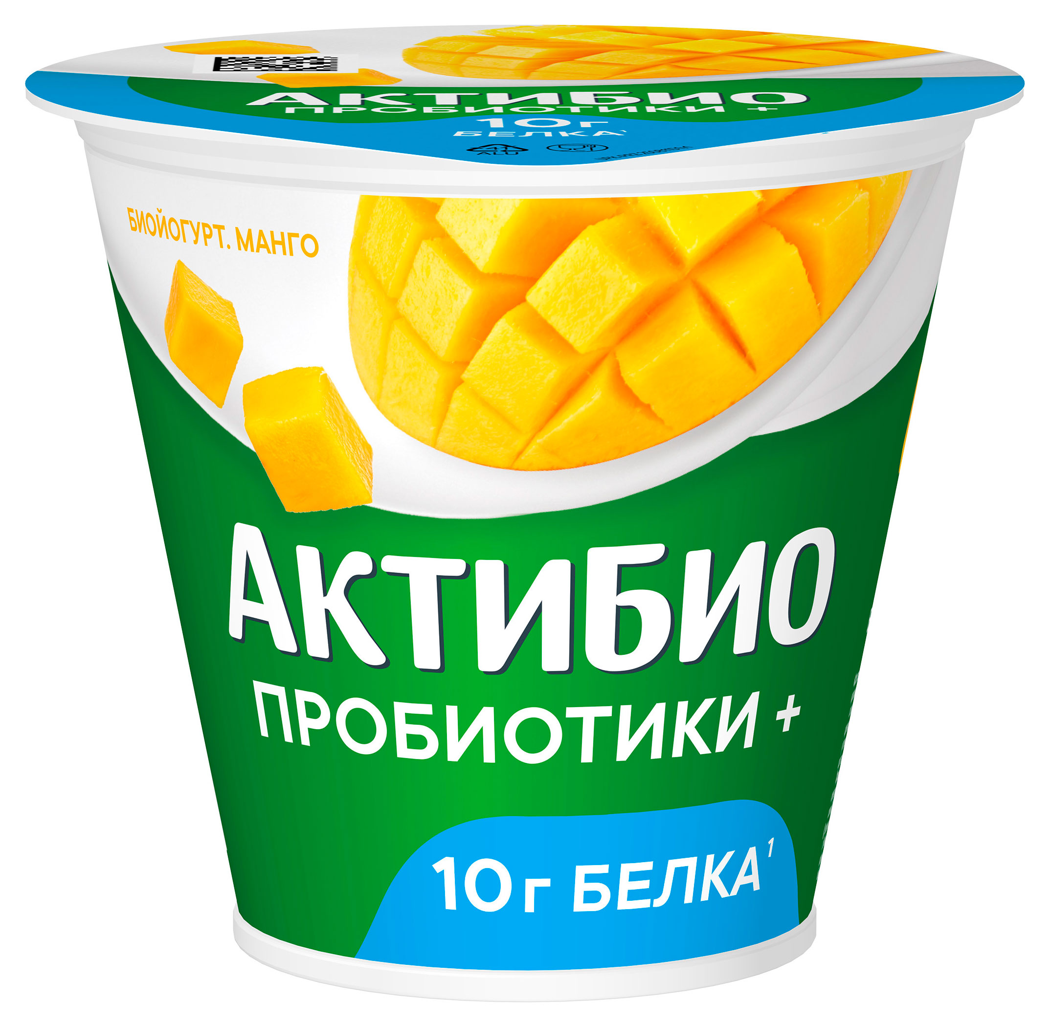 Биойогурт густой ложковый АктиБио с манго пробиотики 3,0%, 220 г