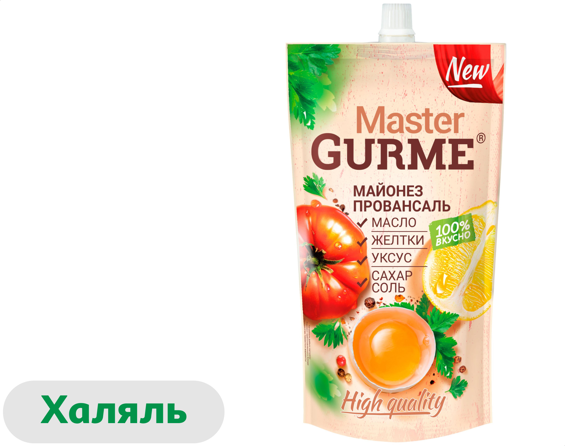Майонез Master Gurme Провансаль халяль 50.5% охлажденный, 350 мл