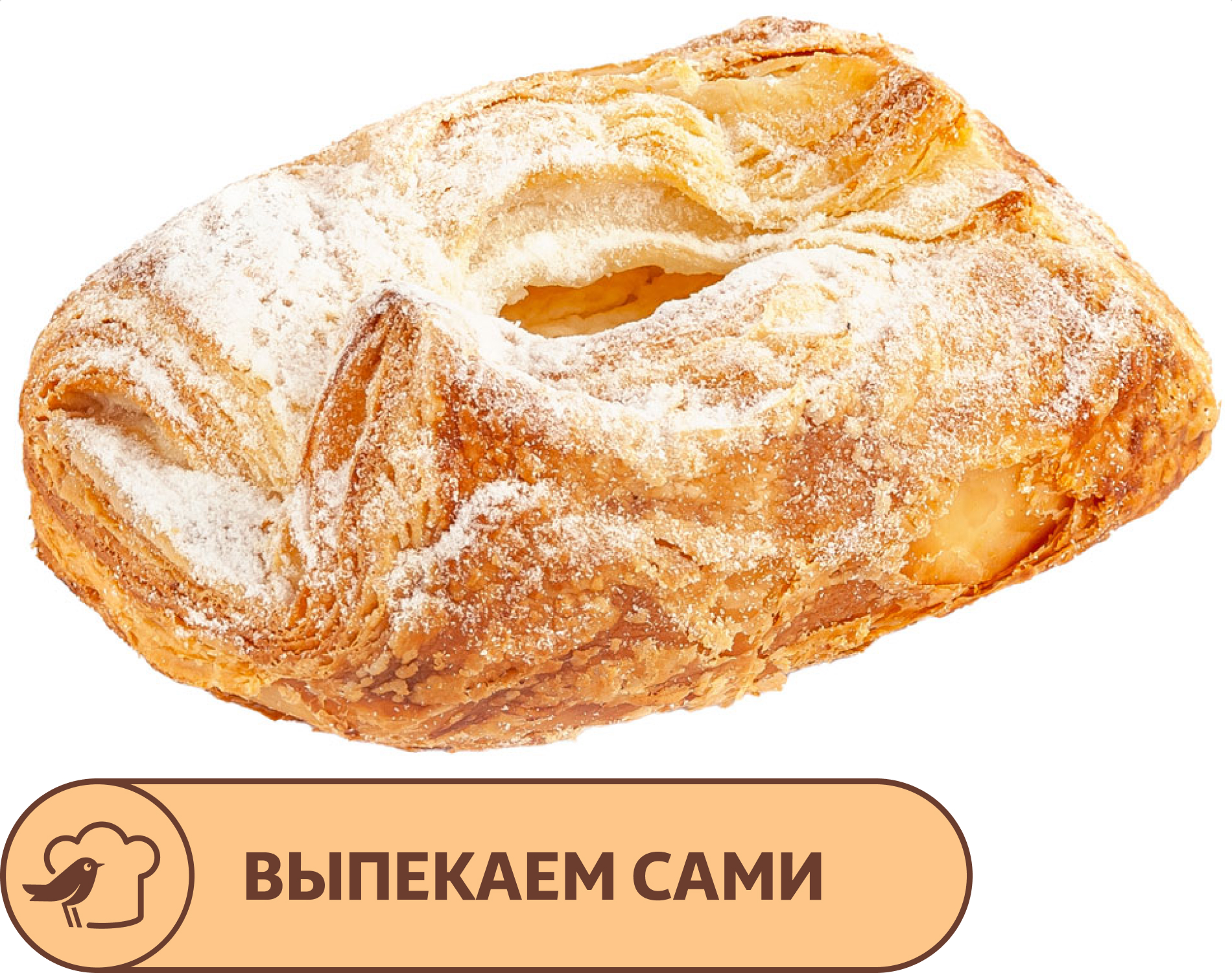 Твист АШАН слоеный с творогом и лимоном, 80 г