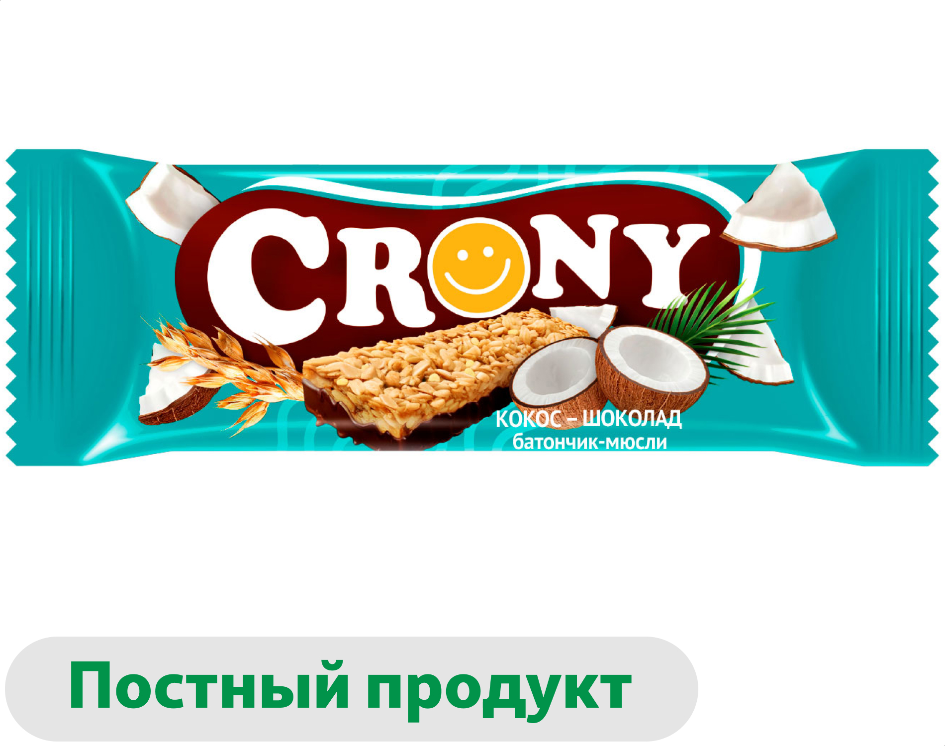 Батончик-мюсли Леовит Crony Кокос-шоколад, 50 г
