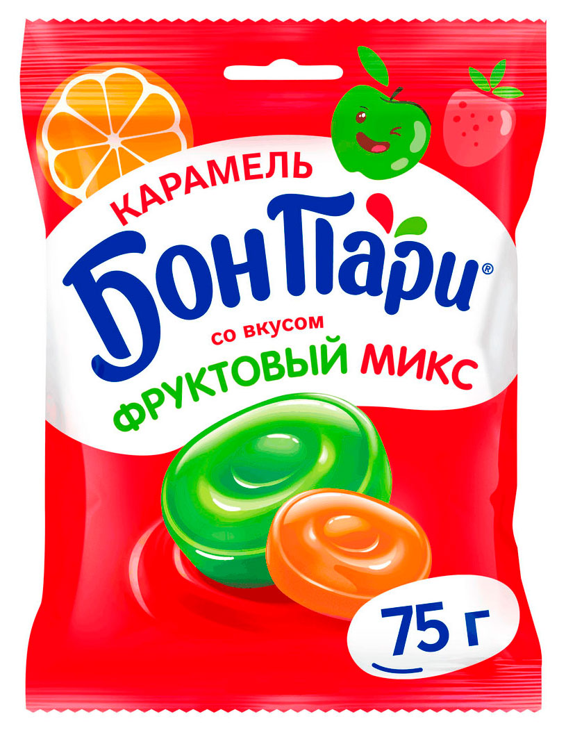 Леденцы Бон Пари фруктовый микс, 75 г