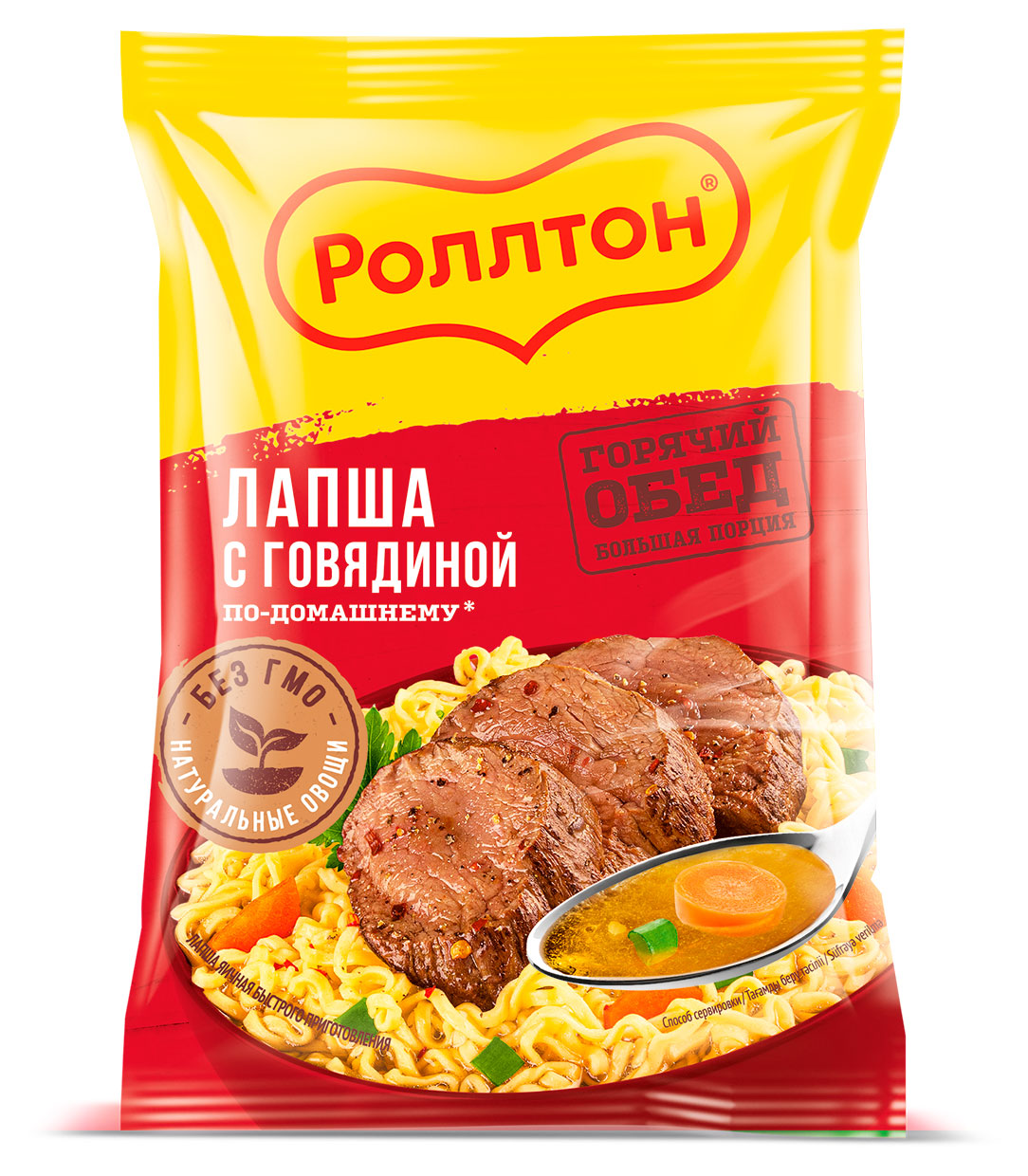 Лапша быстрого приготовления Роллтон с говядиной по-домашнему, 85 г