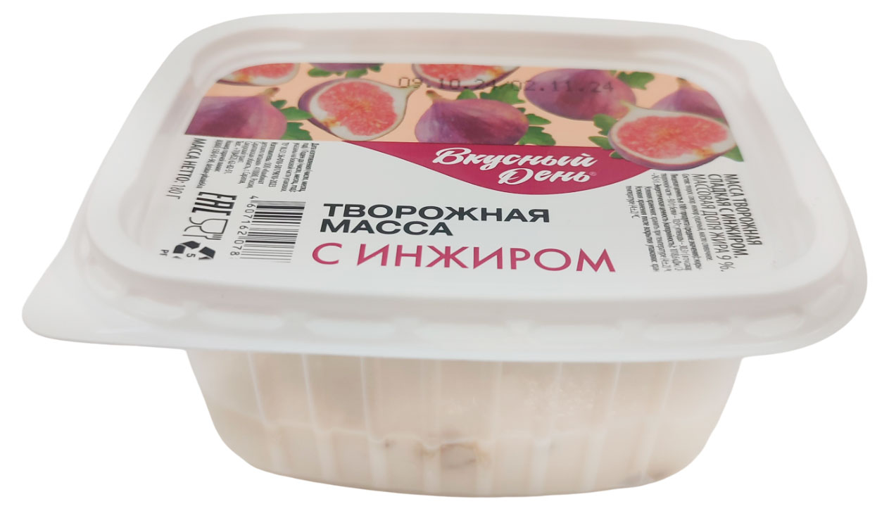 Масса творожная Вкусный День с инжиром 9% БЗМЖ, 180 г