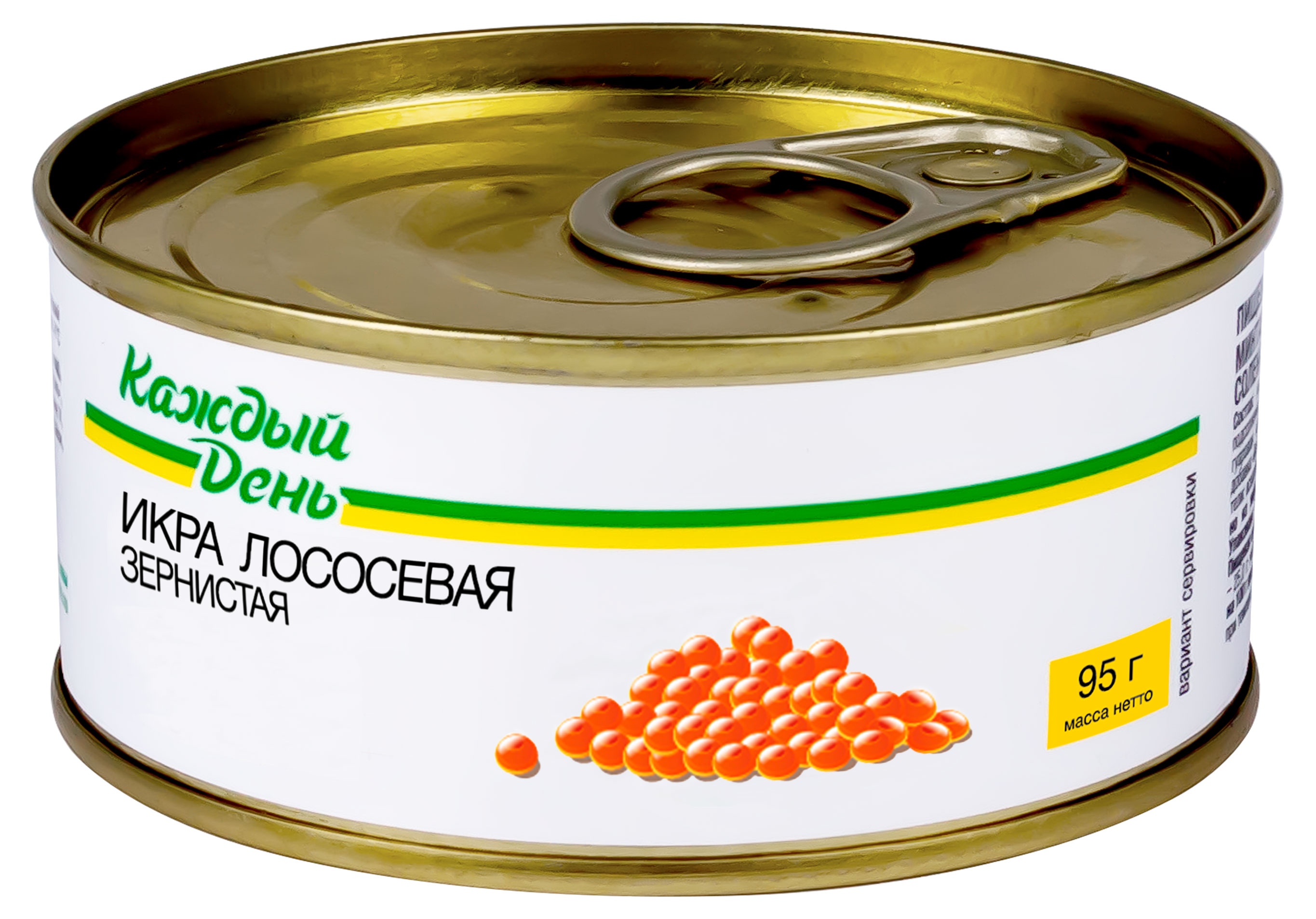 Икра лососевая Каждый день зернистая, 95 г