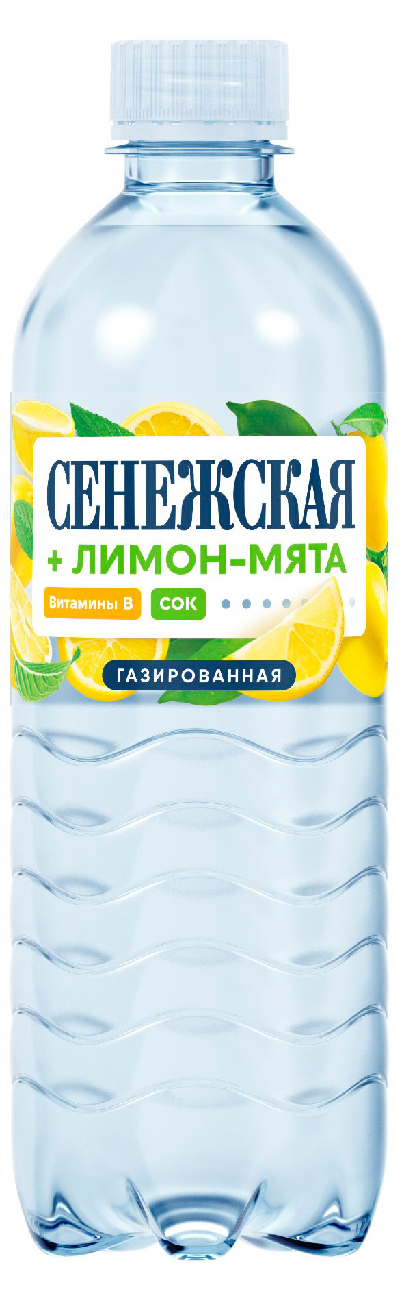 Вода питьевая Сенежская с соком лимона и мяты газированная, 500 мл