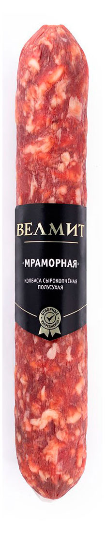 Колбаса сырокопченая Велмит Мраморная ~ 300 г