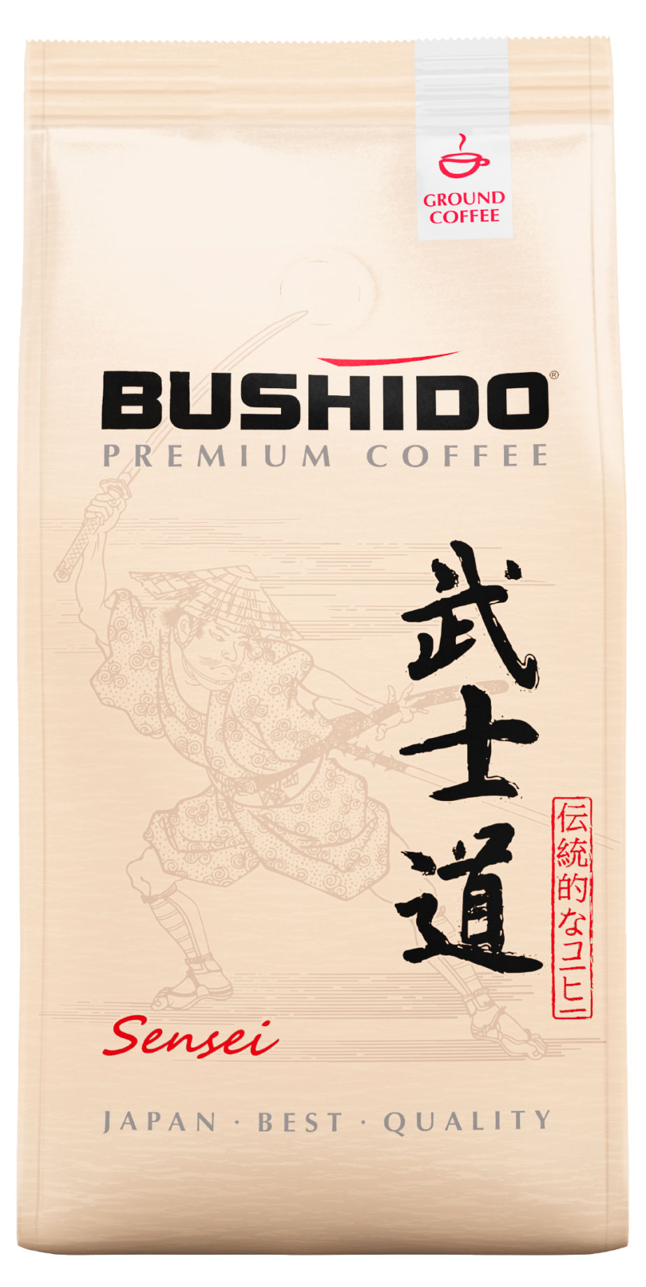 Кофе молотый BUSHIDO Sensei натуральный изысканная смесь Нидерланды, 227 г