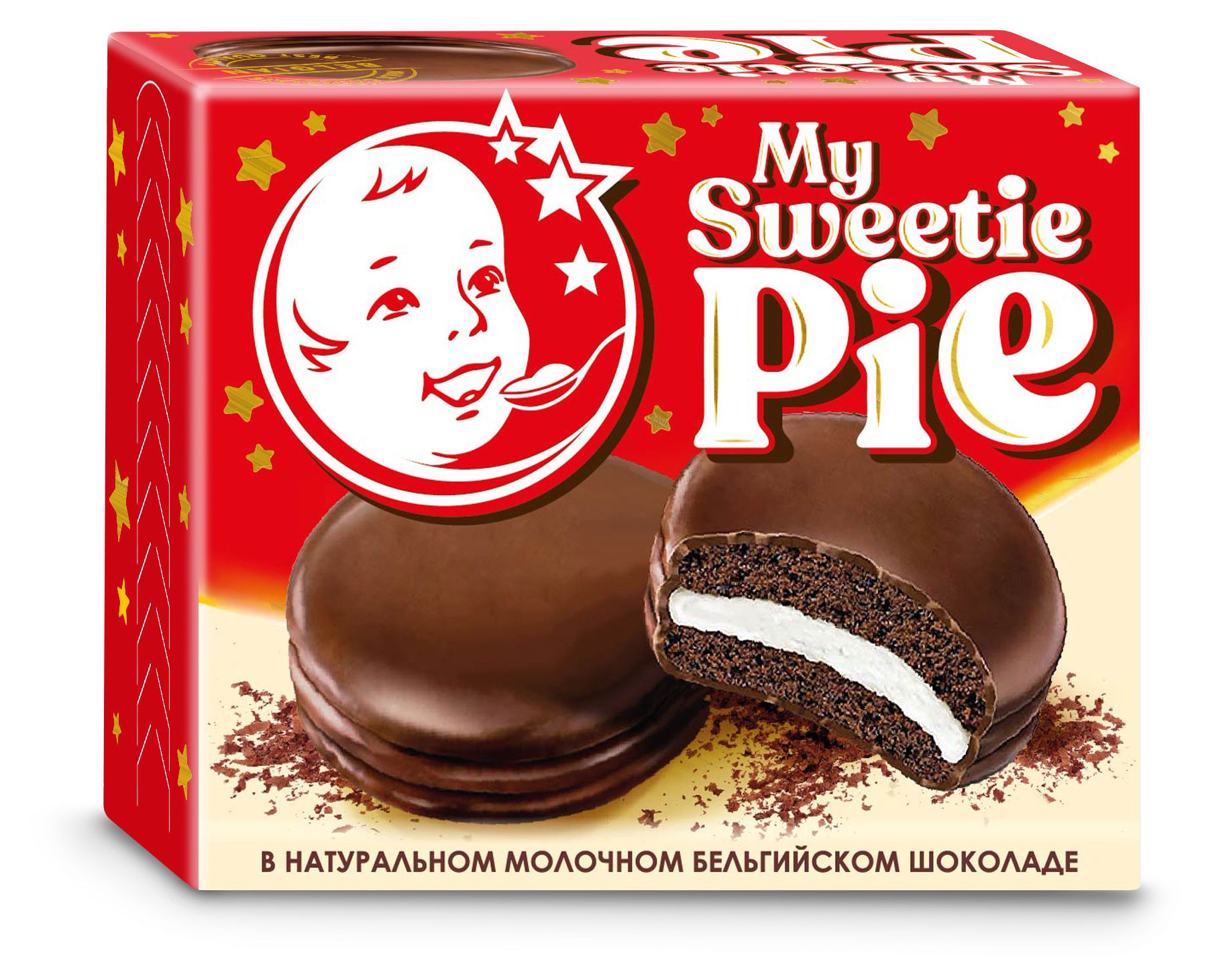 Десерт детский бисквитное суфле ЗГДиОП им. В.П.Пастухова My Sweetie Pie Пирожное в молочном бельгийском шоколаде БЗМЖ охлажденный, 60 г