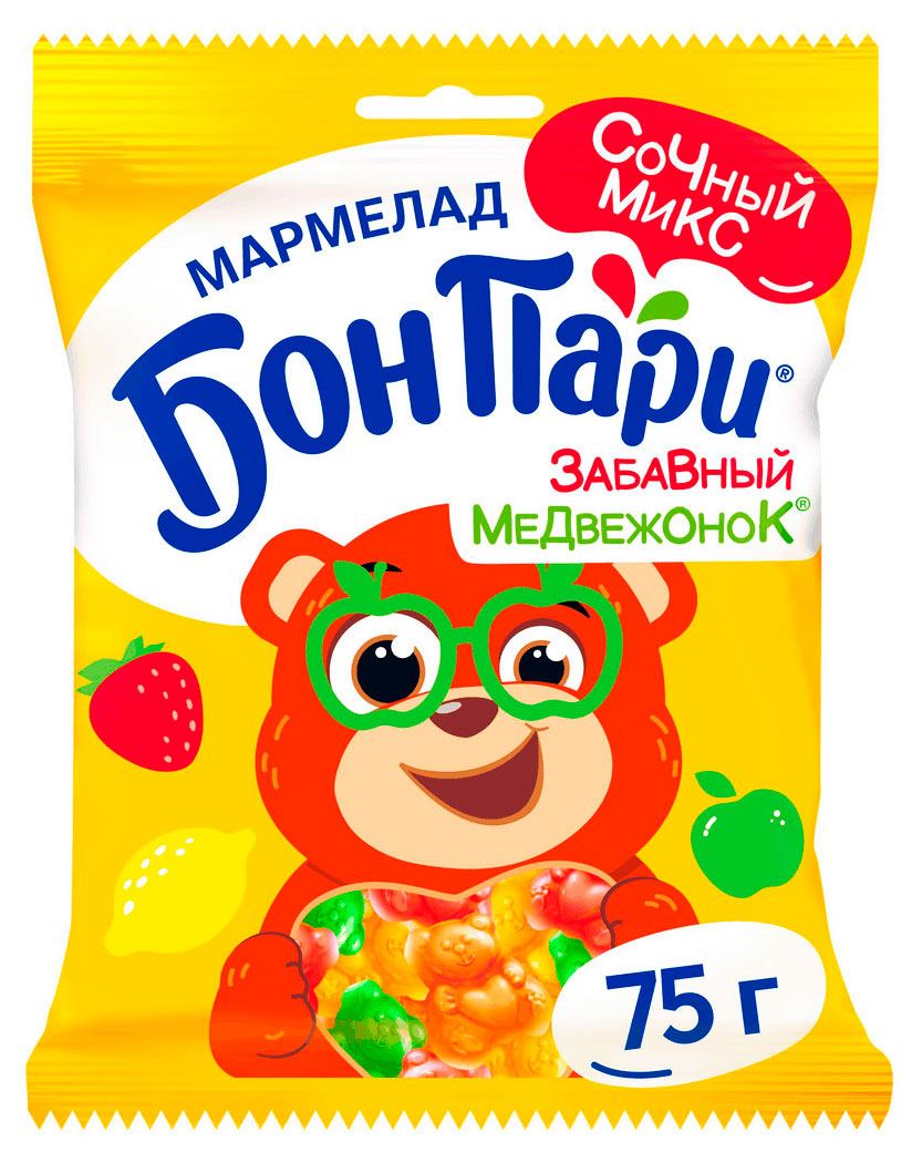 Мармелад жевательный Бон Пари Забавный медвежонок, 75 г