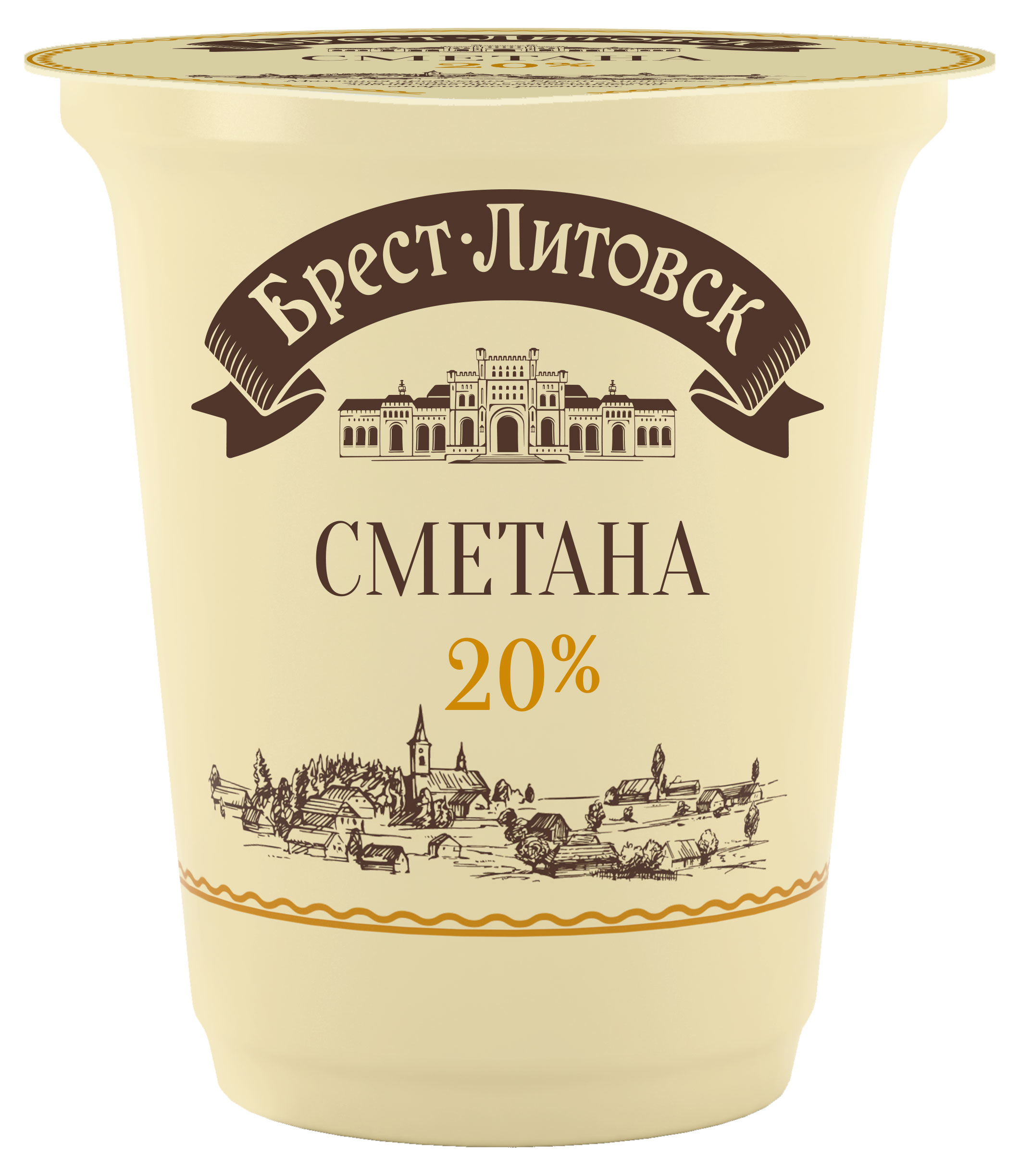 Сметана Брест-Литовск 20% БЗМЖ Беларусь, 300 г