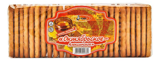 Печенье сахарное ТХК Октябрьское Алексинское, 400 г
