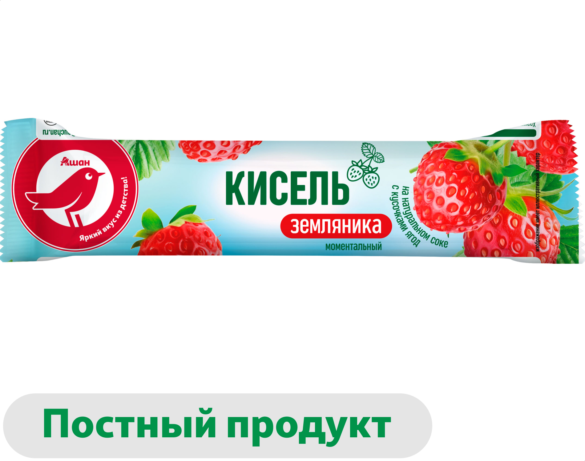 Кисель АШАН Красная птица Земляника, 25 г