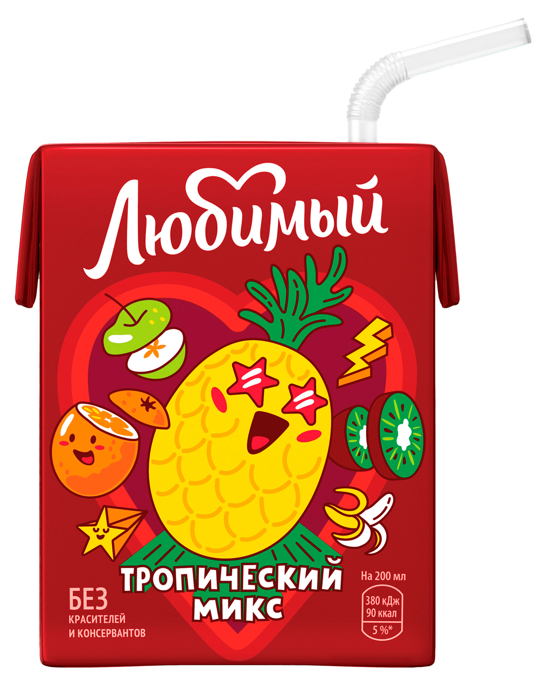 Напиток сокосодержащий Любимый Тропический Микс, 200 мл