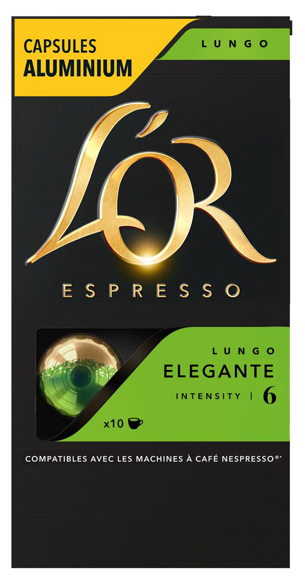 Кофе в капкуслах Lor Espresso Lungo Elegante Франция, 10 капсул