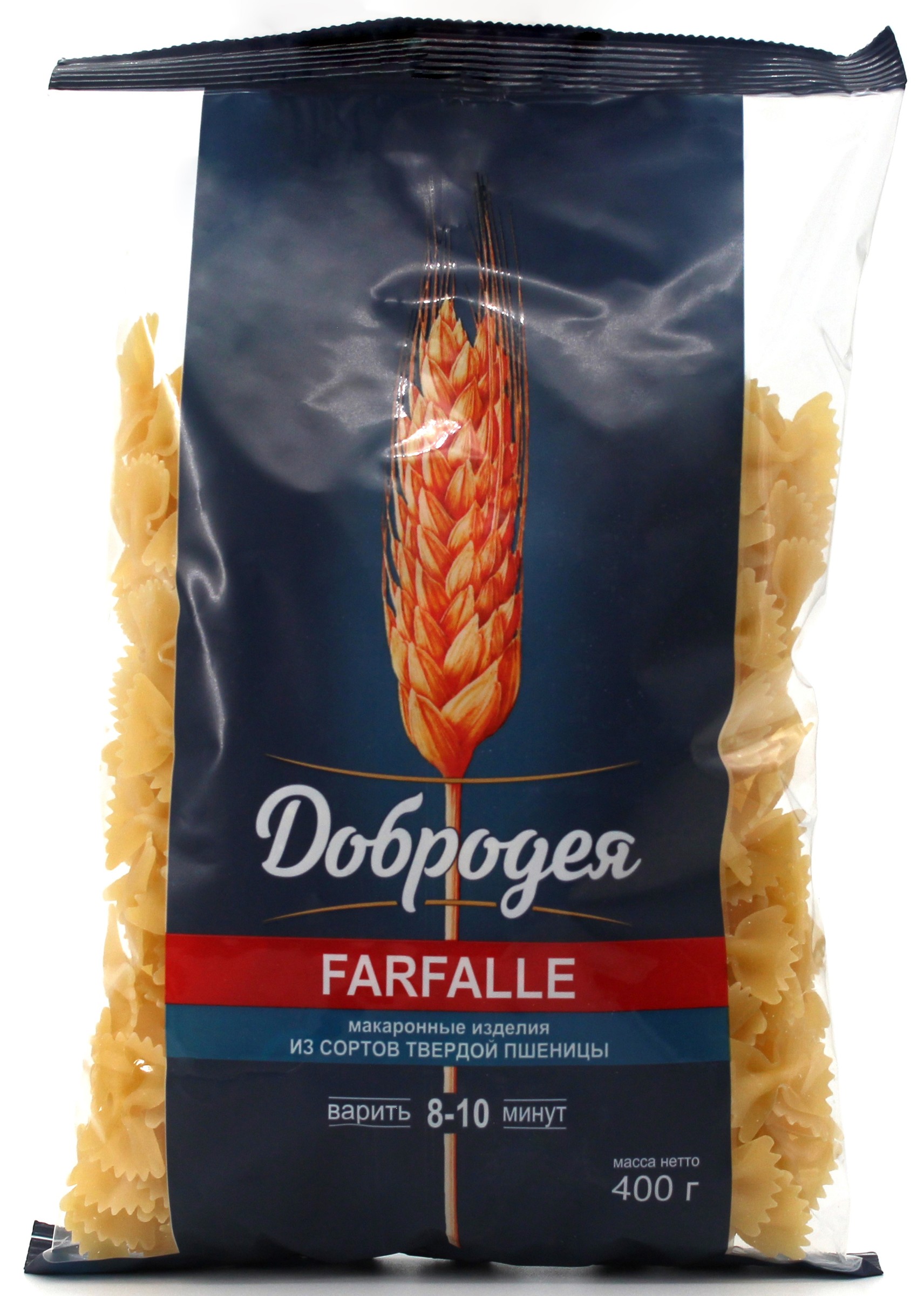 Макаронные изделия Добродея Farfalle бантики, 400 г