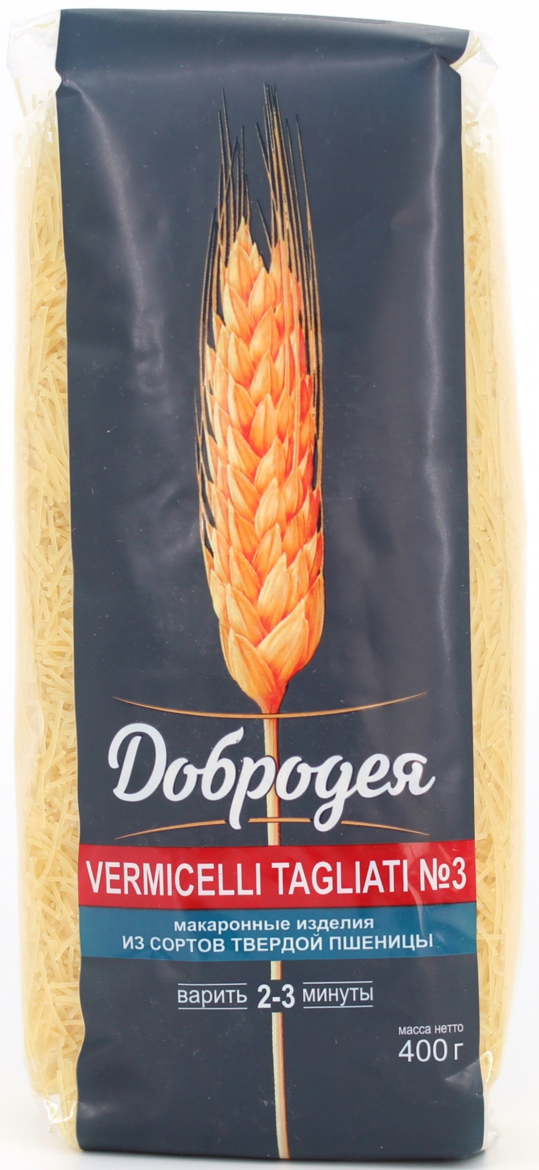 Макаронные изделия Добродея Vermicelli tagliati 3 вермишель, 400 г
