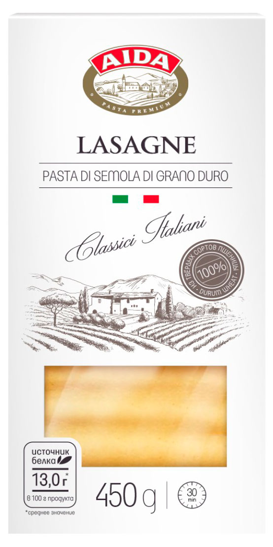 Макаронные изделия Aida Lasagne лазанья, 450 г