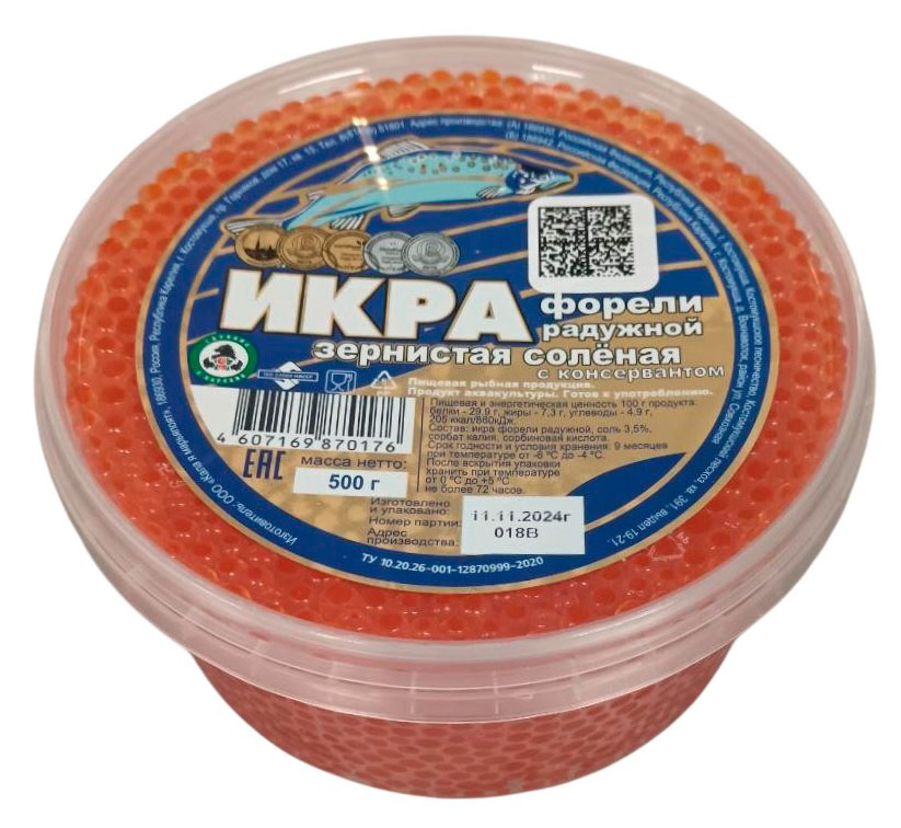 Икра красная Kala Ja Marjapojat форели зернистая, 500 г