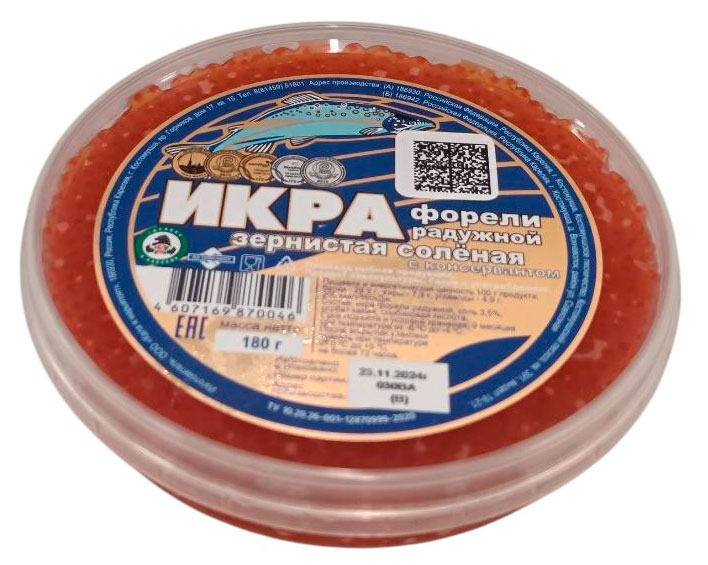 Икра красная Kala Ja Marjapojat форели зернистая с консервантом, 180 г