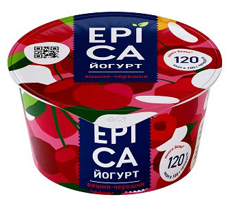 Йогурт густой ложковый EPICA с вишней-черешней 4.8%, 130 г