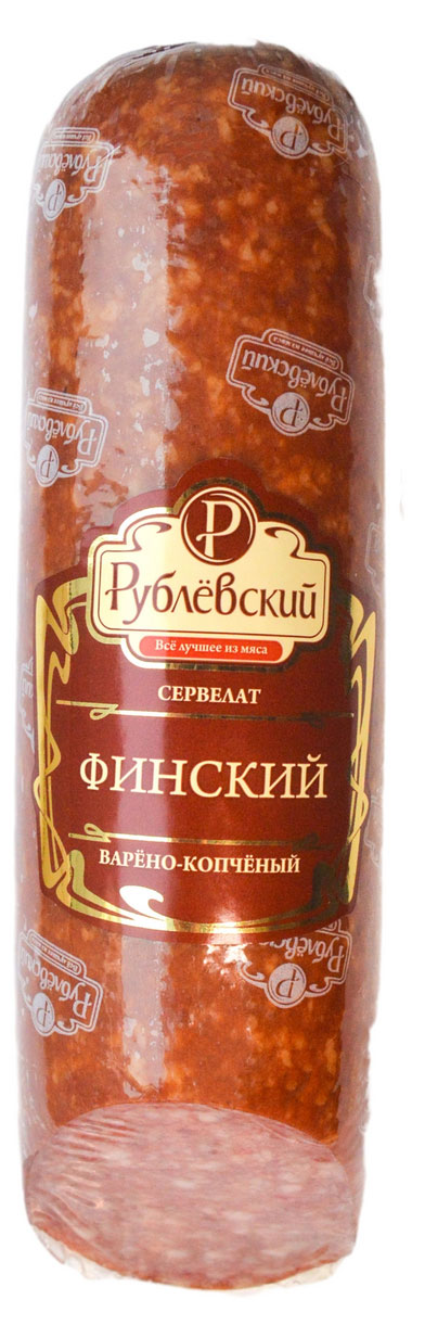 Колбаса варено-копченая Рублёвский Сервелат Фиснкий, 300 г