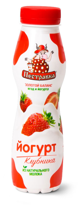 Йогурт питьевой Пестравка Клубника 2% БЗМЖ, 270 г