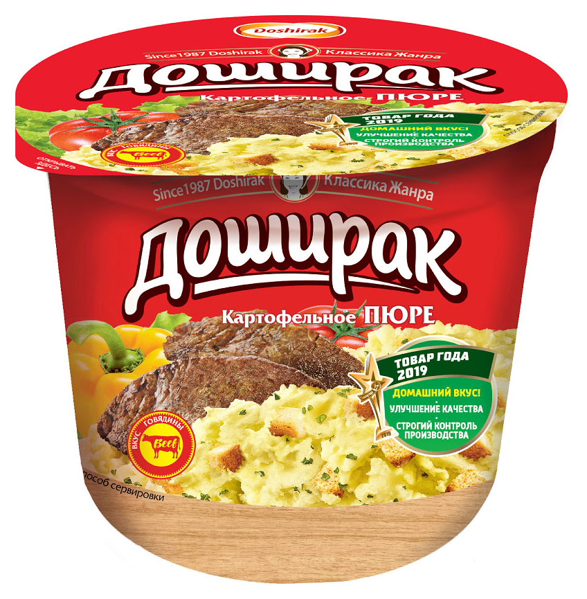 Пюре картофельное Доширак со вкусом мяса, 40 г