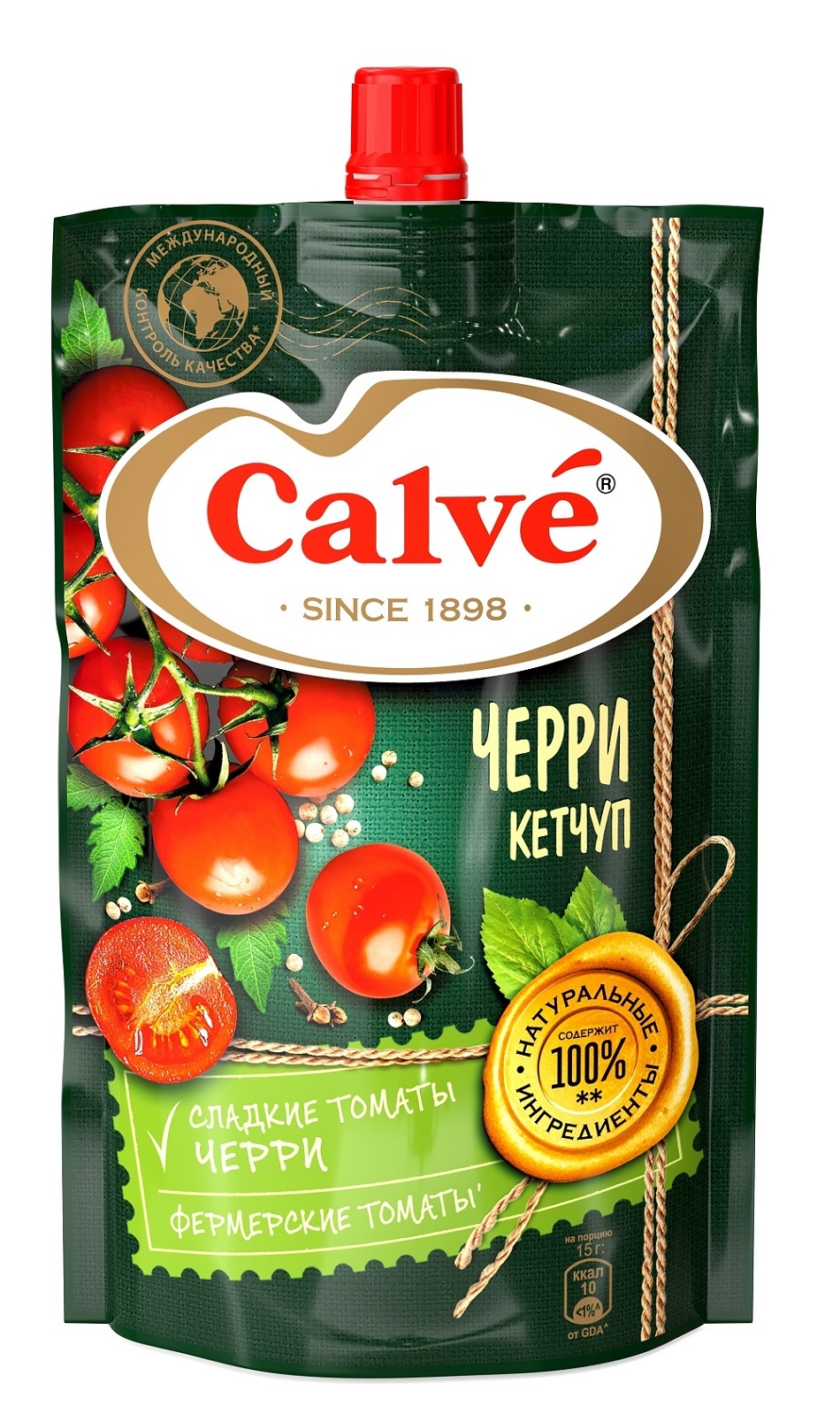 Кетчуп томатный Calve с ПОМИДОРКАми черри, 350 г