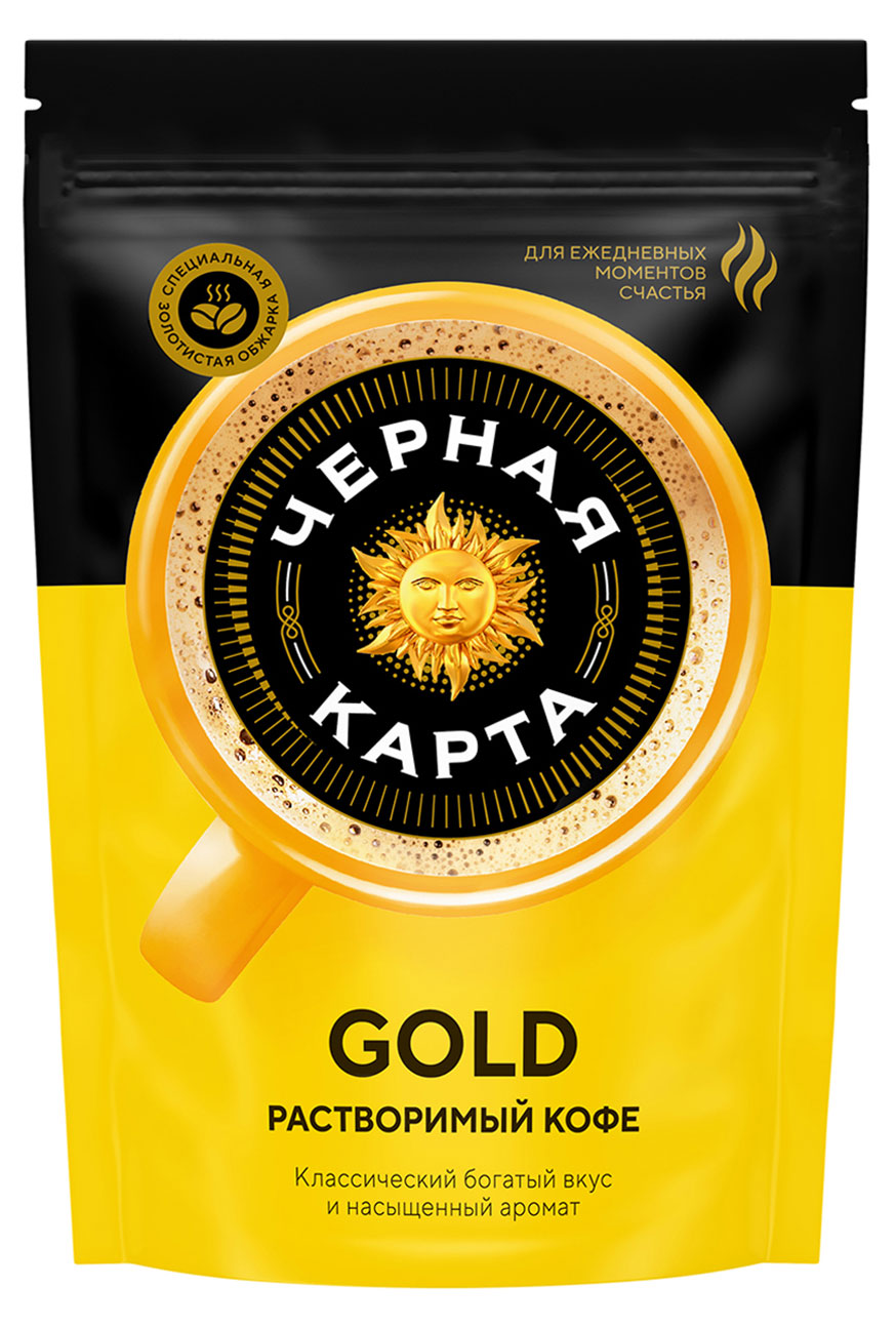 Кофе растворимый Черная Карта Gold, 150 г