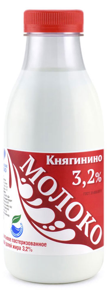 Молоко пастеризованное питьевое Княгинино 3,2% БЗМЖ охлажденное, 430 г