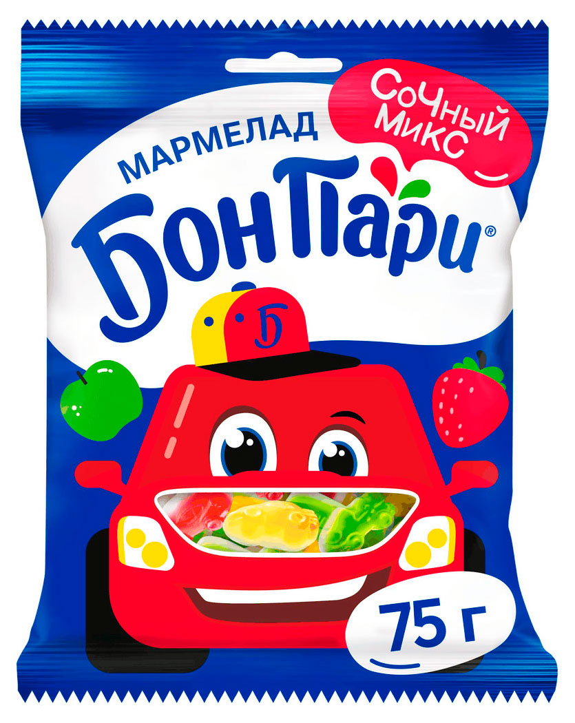 Мармелад жевательный Бон Пари Машинки, 75 г