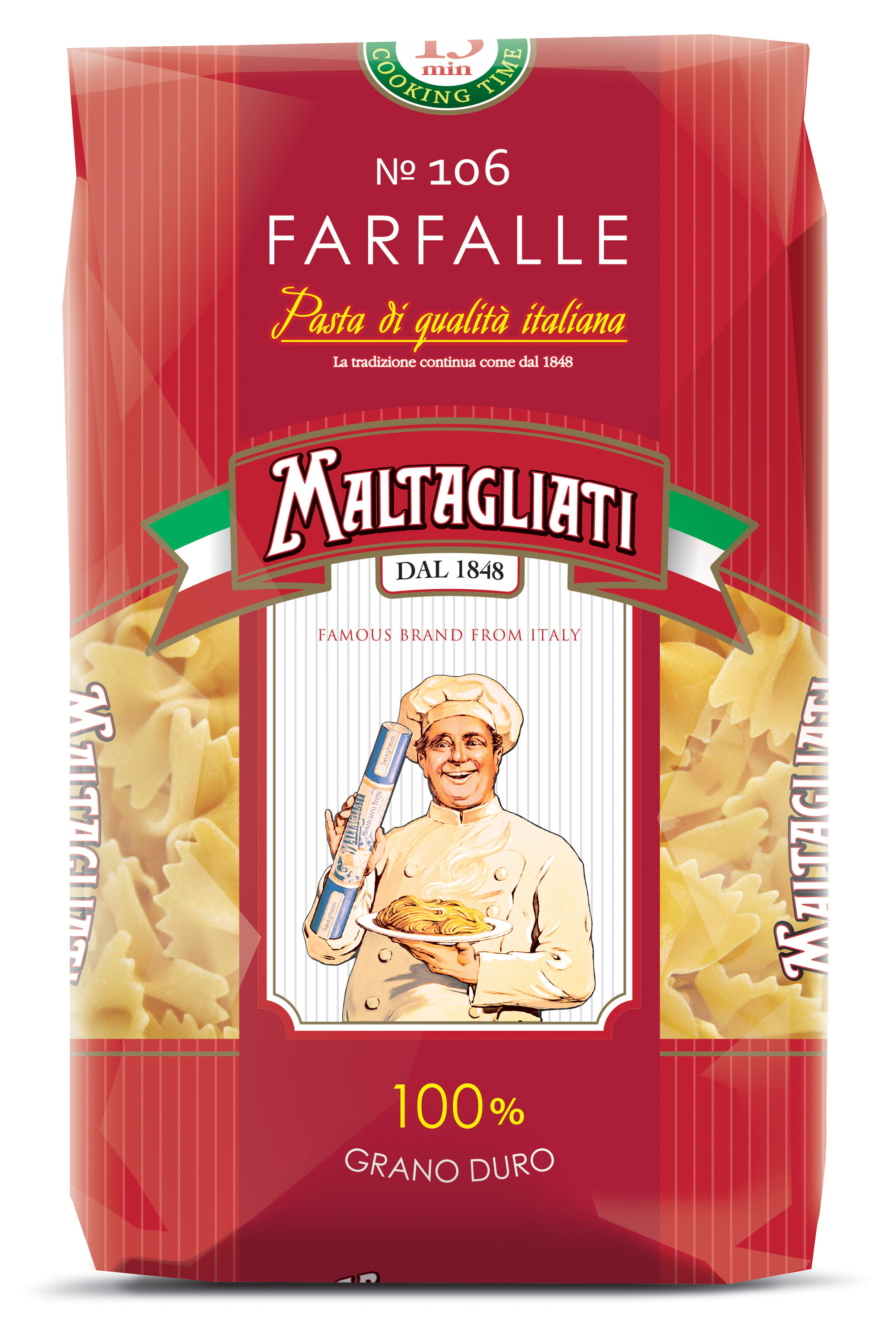 Макаронные изделия Maltagliati Farfalle 106 бантики, 450 г