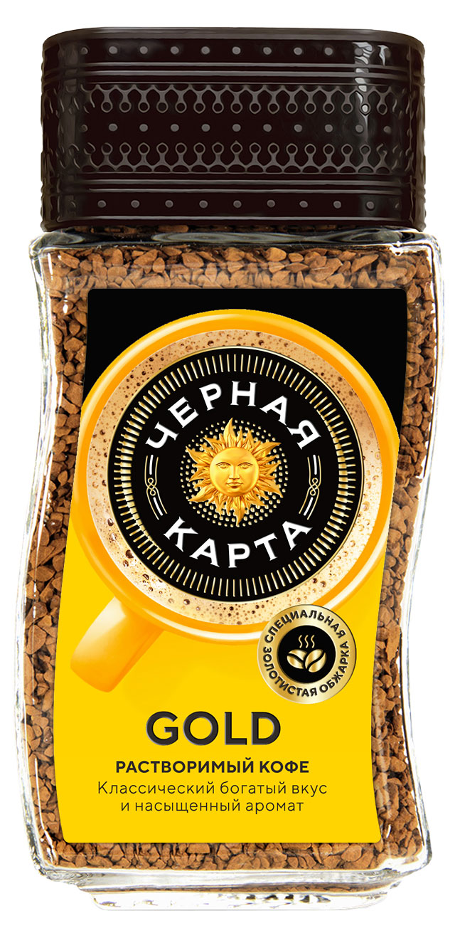 Кофе растворимый Черная Карта Gold сублимированный, 95 г