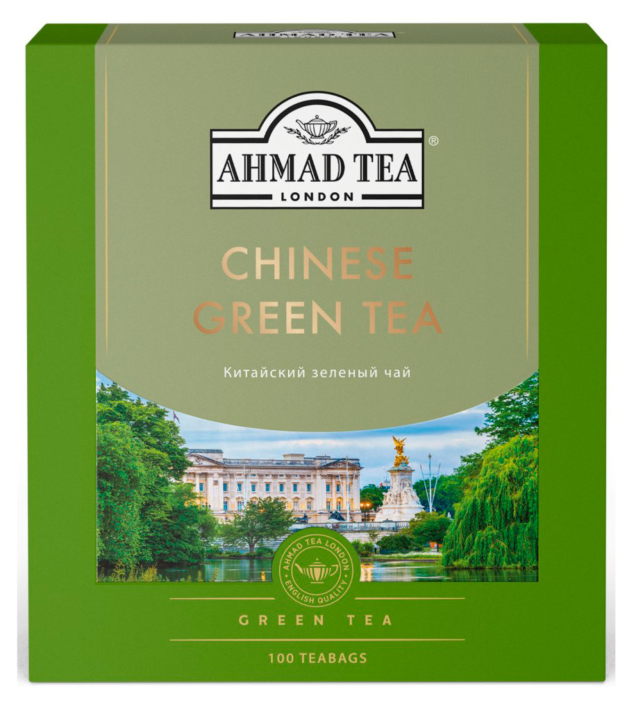 Чай зеленый Ahmad Tea китайский, 100х1,8 г