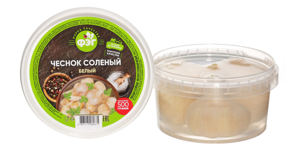 Чеснок соленый ФЭГ белый, 500 г