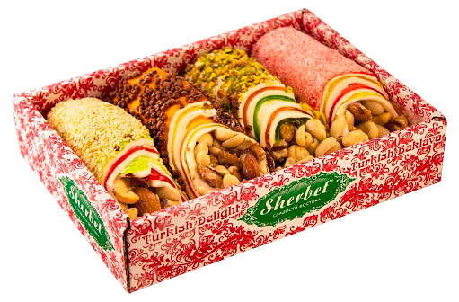 Рахат-лукум Sherbet Ролл премиум с ореховым ассорти, 700 г